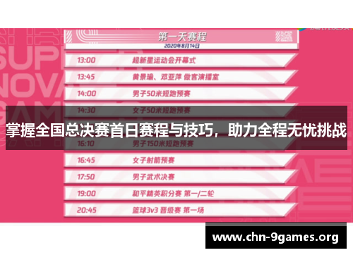 掌握全国总决赛首日赛程与技巧，助力全程无忧挑战