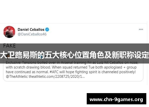 大卫路易斯的五大核心位置角色及新职称设定 大卫路易斯的五大核心位置角色及新职称设定